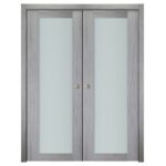 Nova Italia Vetro 1 Lite Light Grey Laminate Interior Door