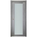 Nova Italia Vetro 1 Lite Light Grey Laminate Interior Door