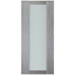 Nova Italia Vetro 1 Lite Light Grey Laminate Interior Door