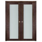 Nova Italia Vetro 1 Lite Prestige Brown Laminate Interior Door