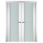 Nova Italia Vetro 1H Alaskan White Laminate Interior Door