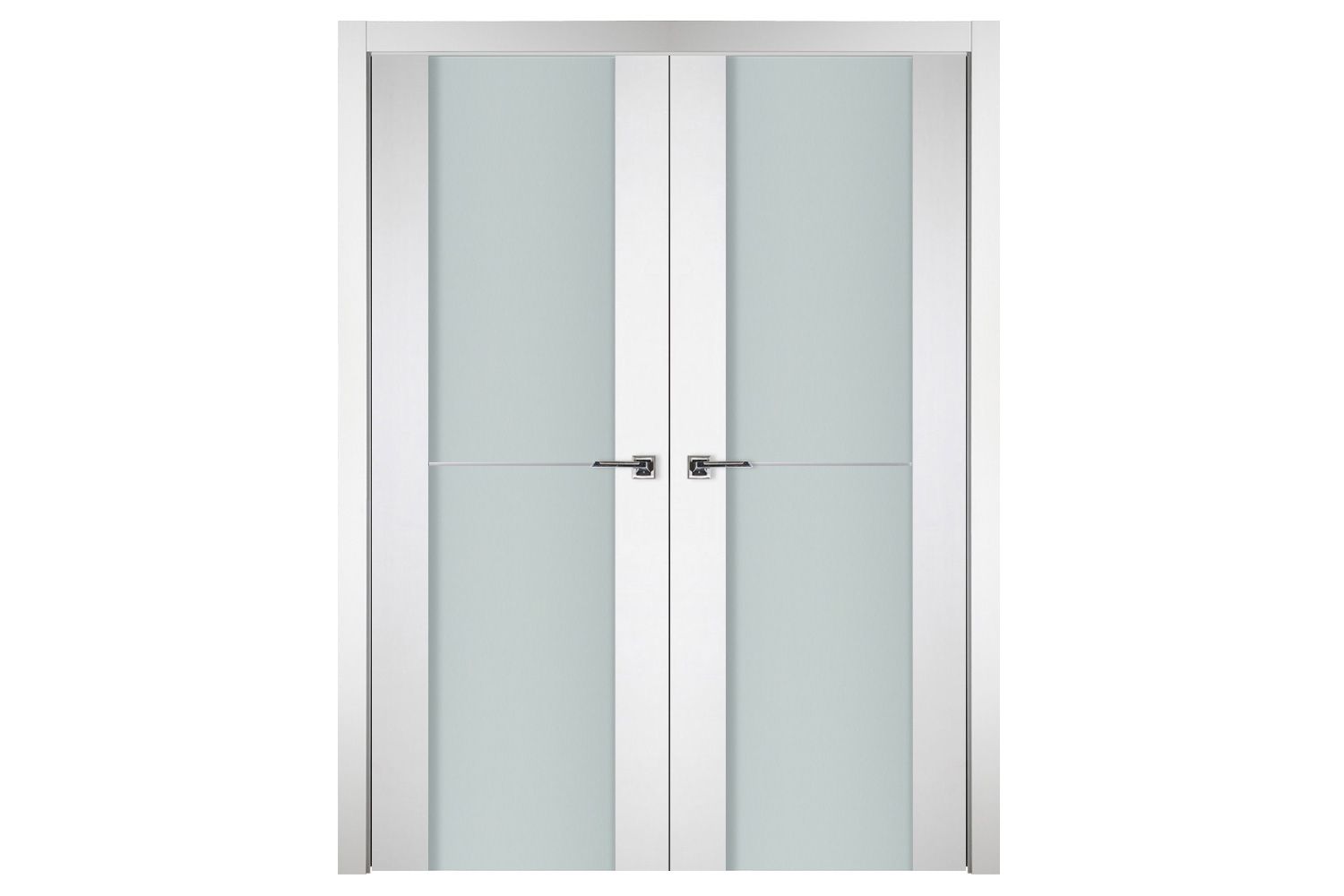 Nova Italia Vetro 1H Alaskan White Laminate Interior Door