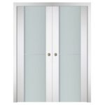 Nova Italia Vetro 1H Alaskan White Laminate Interior Door