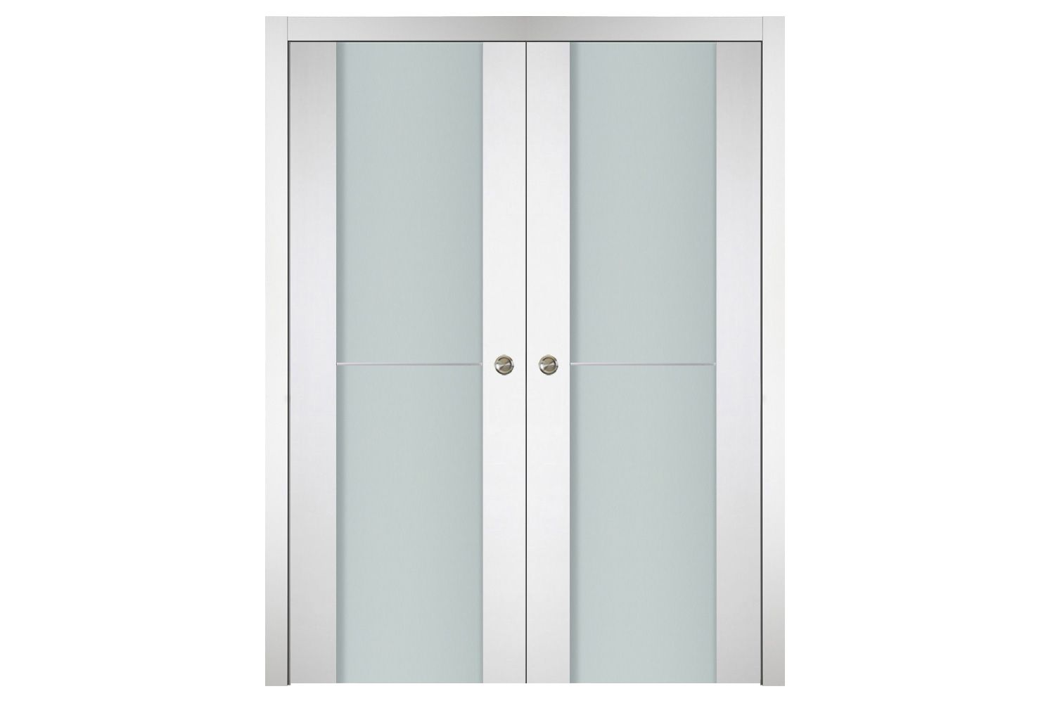 Nova Italia Vetro 1H Alaskan White Laminate Interior Door