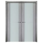 Nova Italia Vetro 1H Light Grey Laminate Interior Door