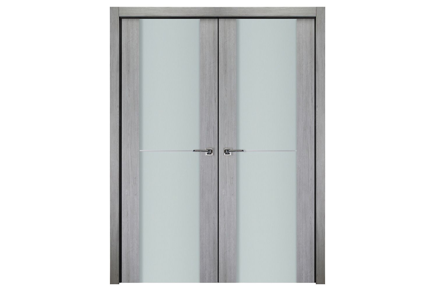 Nova Italia Vetro 1H Light Grey Laminate Interior Door