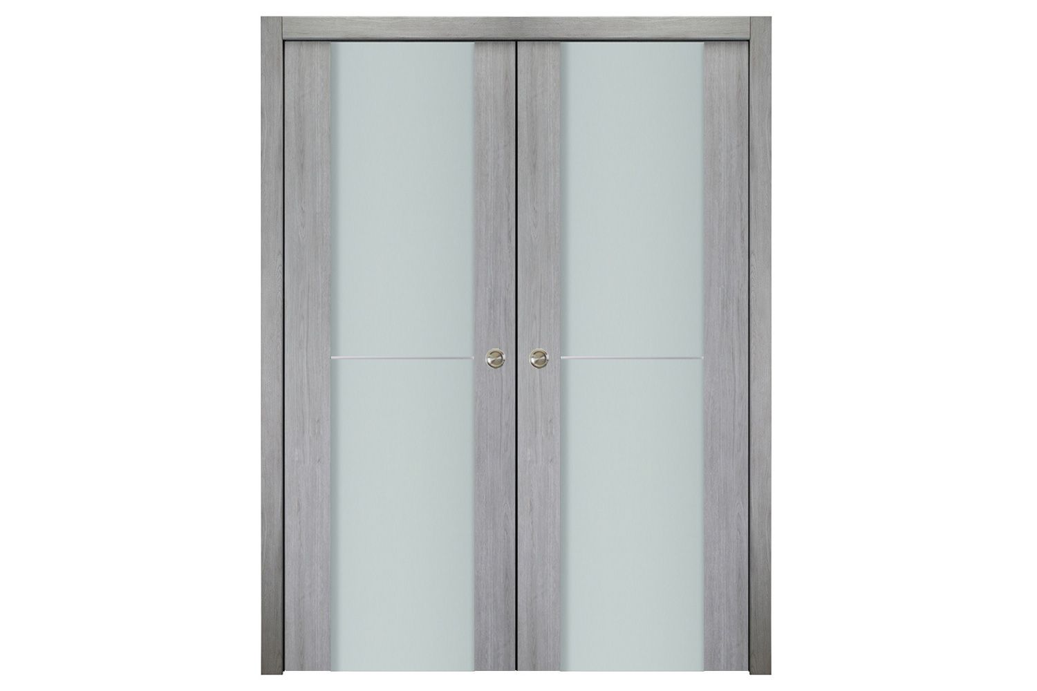 Nova Italia Vetro 1H Light Grey Laminate Interior Door