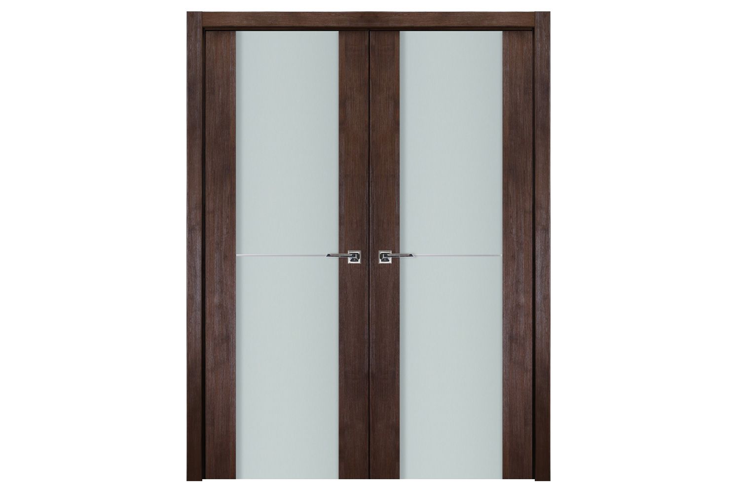 Nova Italia Vetro 1H Prestige Brown Laminate Interior Door