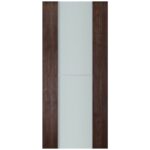 Nova Italia Vetro 1H Prestige Brown Laminate Interior Door