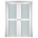 Nova Italia Vetro 2 Lite Alaskan White Laminate Interior Door