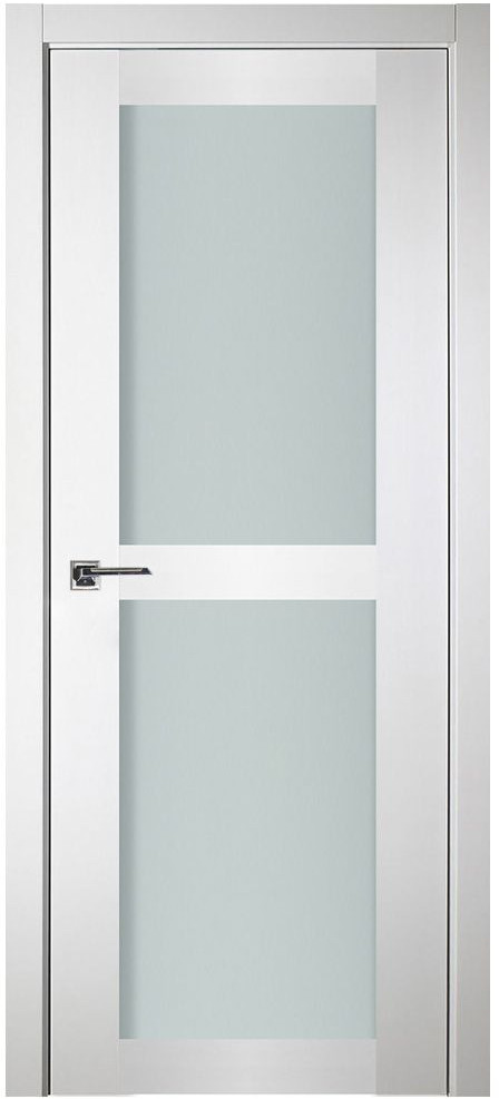 Nova Italia Vetro 2 Lite Alaskan White Laminate Interior Door