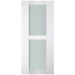 Nova Italia Vetro 2 Lite Alaskan White Laminate Interior Door