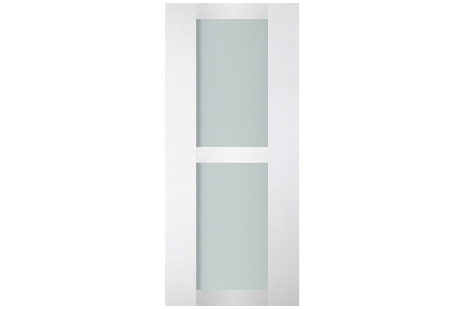 Nova Italia Vetro 2 Lite Alaskan White Laminate Interior Door