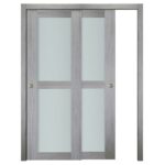 Nova Italia Vetro 2 Lite Light Grey Laminate Interior Door