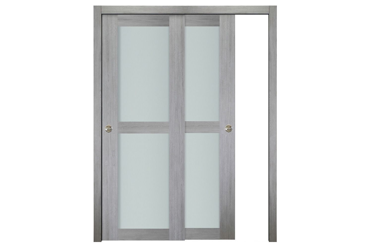 Nova Italia Vetro 2 Lite Light Grey Laminate Interior Door