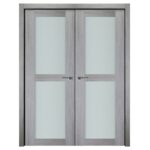 Nova Italia Vetro 2 Lite Light Grey Laminate Interior Door