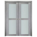 Nova Italia Vetro 2 Lite Light Grey Laminate Interior Door