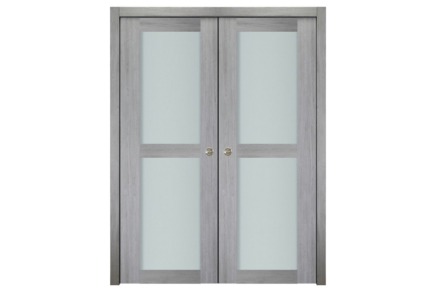 Nova Italia Vetro 2 Lite Light Grey Laminate Interior Door