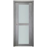 Nova Italia Vetro 2 Lite Light Grey Laminate Interior Door