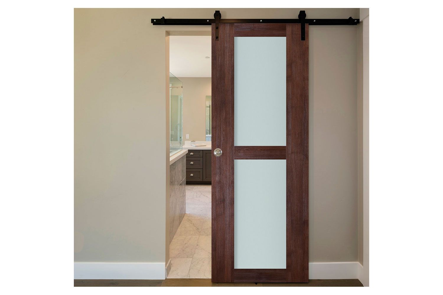 Nova Italia Vetro 2 Lite Prestige Brown Laminate Interior Door