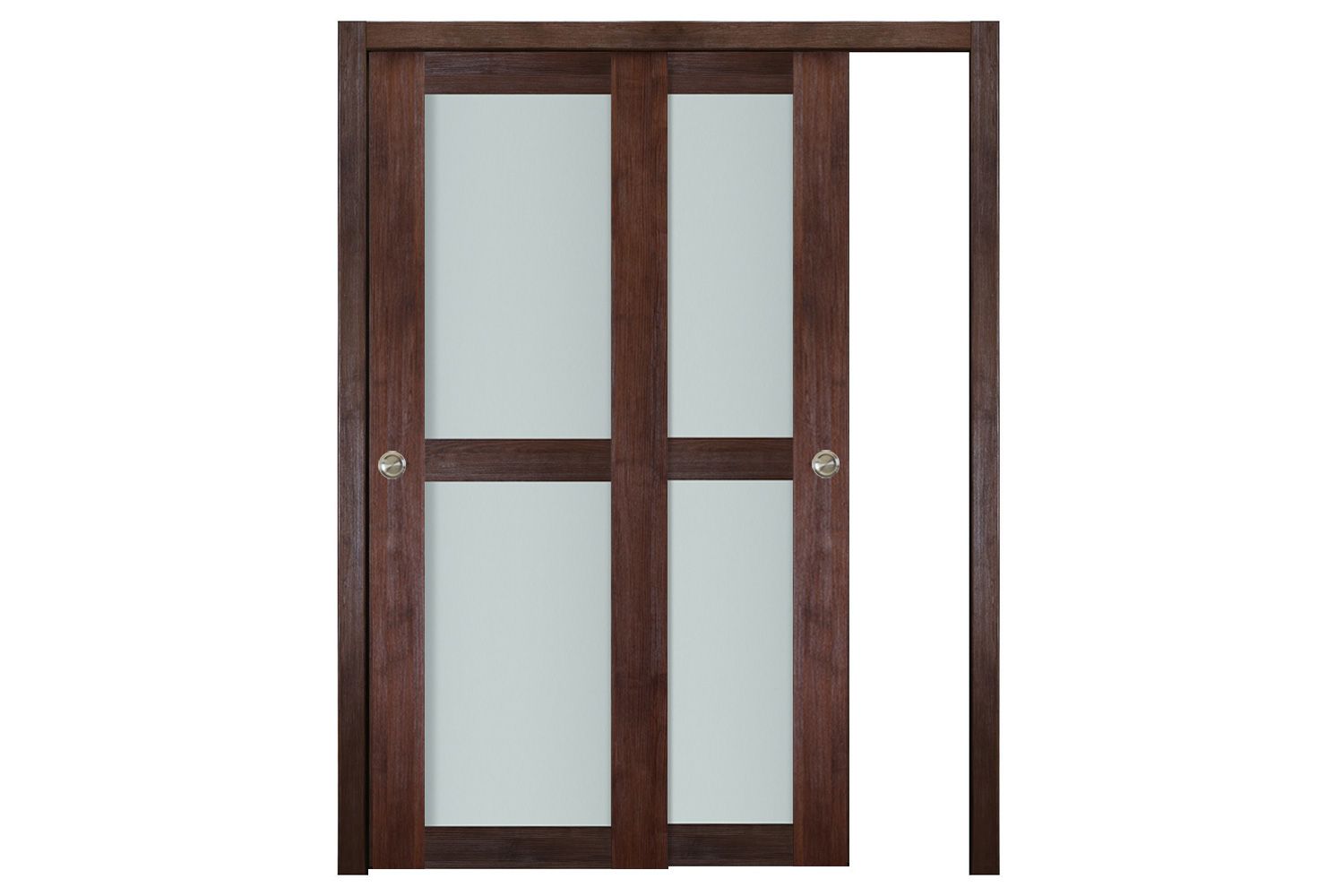 Nova Italia Vetro 2 Lite Prestige Brown Laminate Interior Door