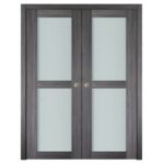 Nova Italia Vetro 2 Lite Swiss Elm Laminate Interior Door