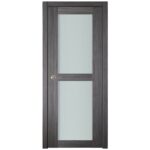 Nova Italia Vetro 2 Lite Swiss Elm Laminate Interior Door