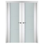 Nova Italia Vetro 2H Alaskan White Laminate Interior Door