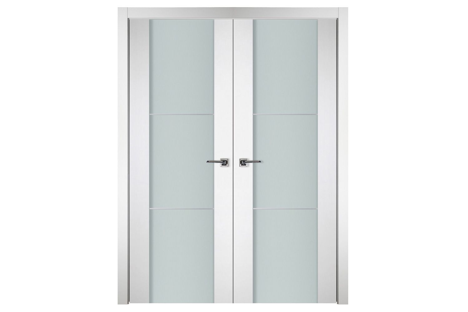 Nova Italia Vetro 2H Alaskan White Laminate Interior Door