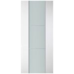 Nova Italia Vetro 2H Alaskan White Laminate Interior Door