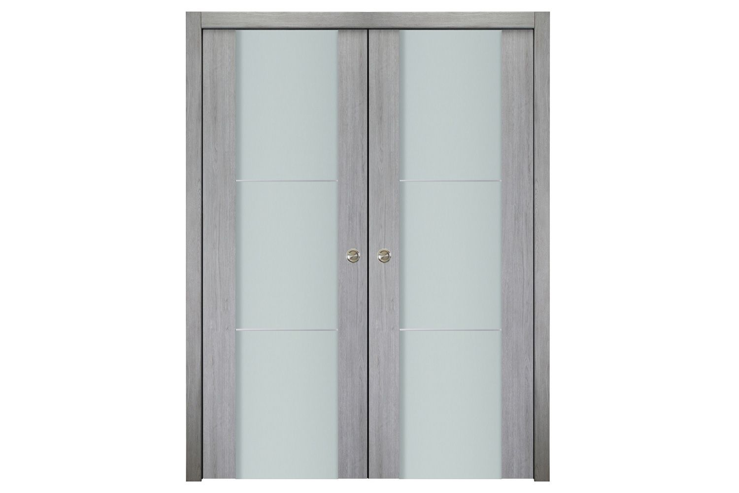 Nova Italia Vetro 2H Light Grey Laminate Interior Door