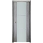 Nova Italia Vetro 2H Light Grey Laminate Interior Door