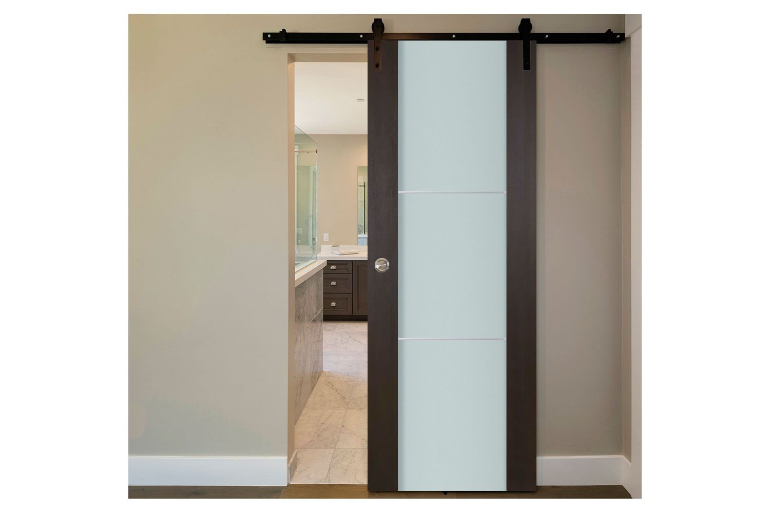 Nova Italia Vetro 2H Premium Wenge Laminate Interior Door