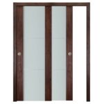 Nova Italia Vetro 2H Prestige Brown Laminate Interior Door