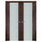 Nova Italia Vetro 2H Prestige Brown Laminate Interior Door