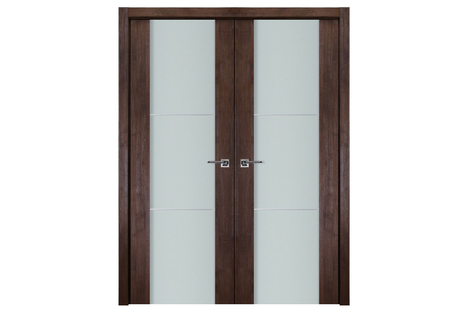 Nova Italia Vetro 2H Prestige Brown Laminate Interior Door