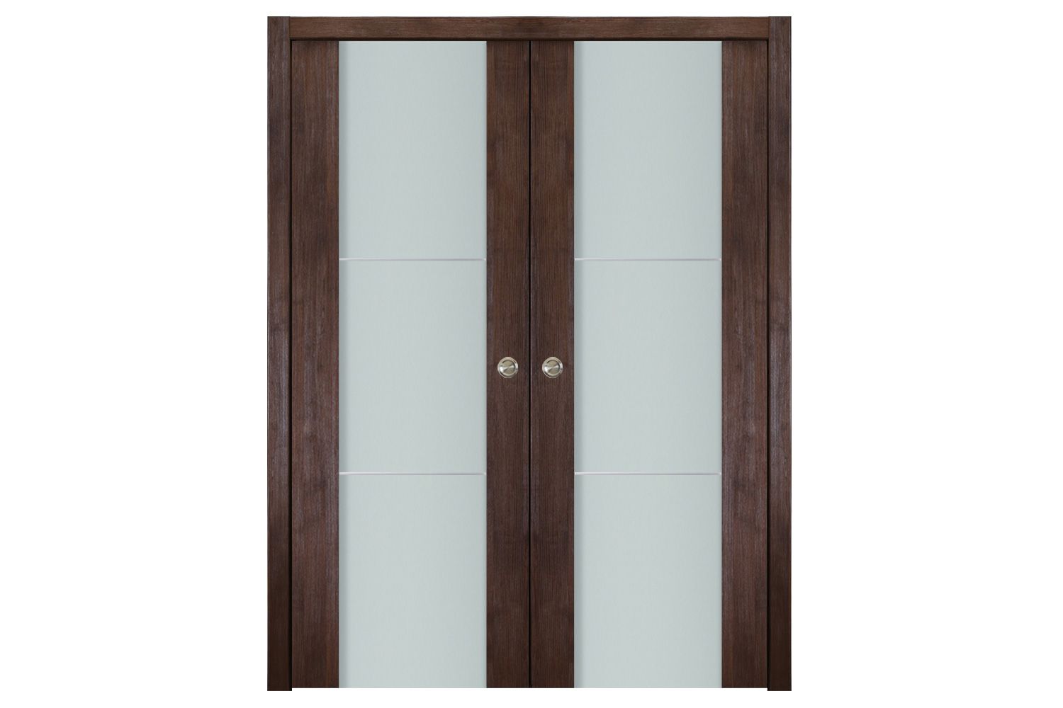 Nova Italia Vetro 2H Prestige Brown Laminate Interior Door