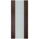 Nova Italia Vetro 2H Prestige Brown Laminate Interior Door