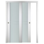 Nova Italia Vetro 2HC Alaskan White Laminate Interior Door