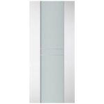 Nova Italia Vetro 2HC Alaskan White Laminate Interior Door