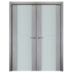 Nova Italia Vetro 2HC Light Grey Laminate Interior Door