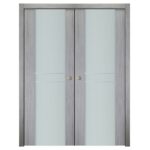 Nova Italia Vetro 2HC Light Grey Laminate Interior Door