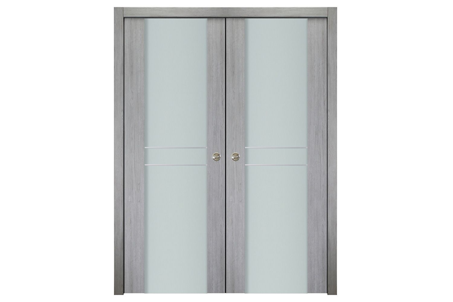 Nova Italia Vetro 2HC Light Grey Laminate Interior Door