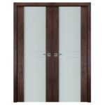 Nova Italia Vetro 2HC Prestige Brown Laminate Interior Door