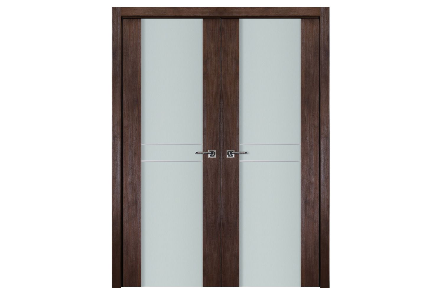 Nova Italia Vetro 2HC Prestige Brown Laminate Interior Door