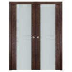 Nova Italia Vetro 2HC Prestige Brown Laminate Interior Door