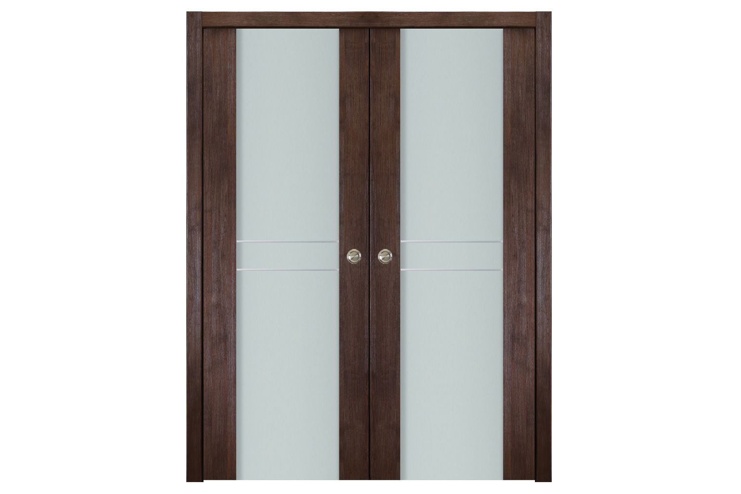 Nova Italia Vetro 2HC Prestige Brown Laminate Interior Door