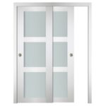 Nova Italia Vetro 3 Lite Alaskan White Laminate Interior Door