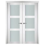 Nova Italia Vetro 3 Lite Alaskan White Laminate Interior Door