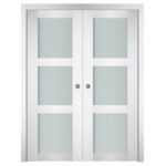 Nova Italia Vetro 3 Lite Alaskan White Laminate Interior Door